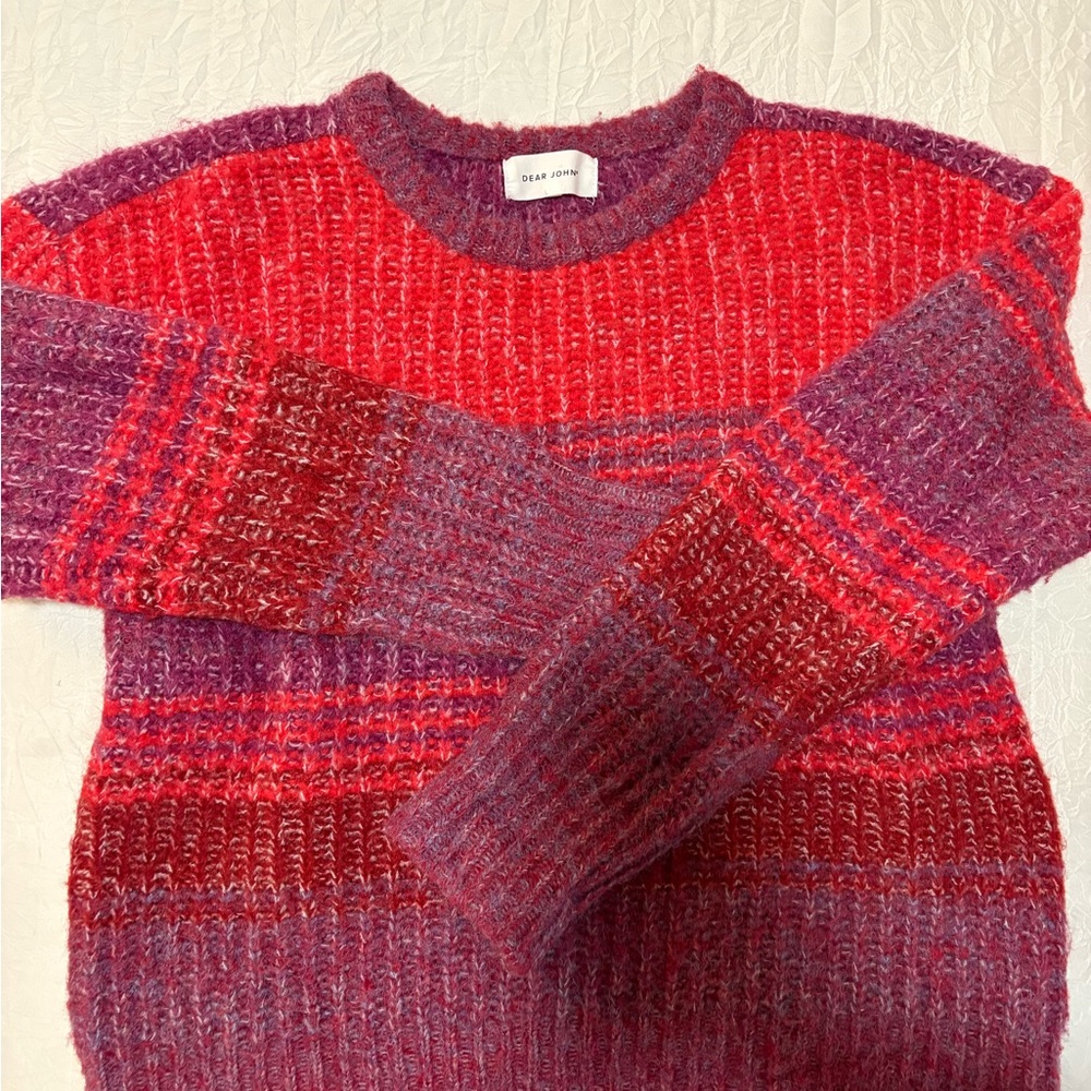 Dear John Red and Purple Women's Sweater